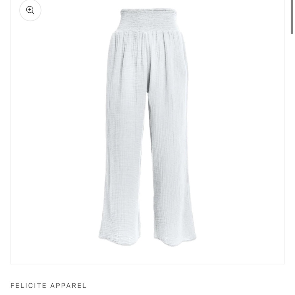 White gauze pants new without tags size 3 which is medium in this brand